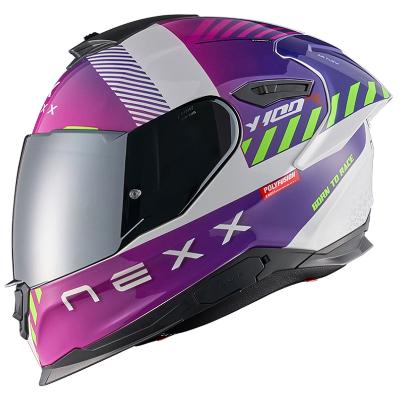NEXX Y.100R Fade celoobrazna motoristična čelada vijolično bela razprodaja