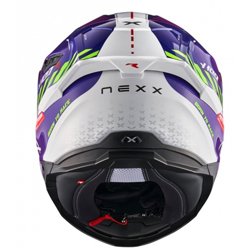 NEXX Y.100R Fade celoobrazna motoristična čelada vijolično bela razprodaja