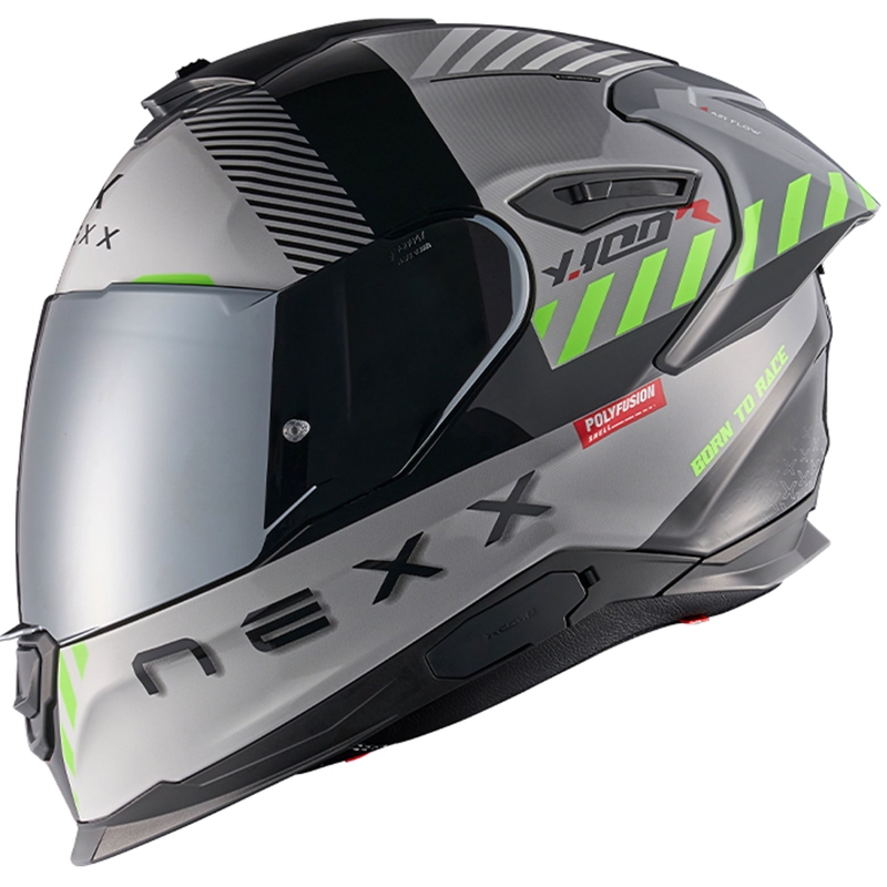 NEXX Y.100R Fade celoobrazna motoristična čelada sivo-črna