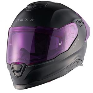Celoobrazna motoristična čelada NEXX Y.100R Subsonic mat črno-roza