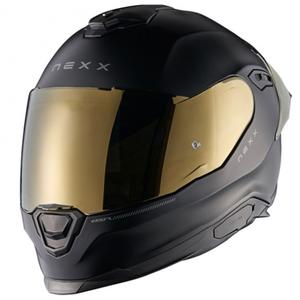 NEXX Y.100R Subsonic celoobrazna motoristična čelada mat črno-zlata