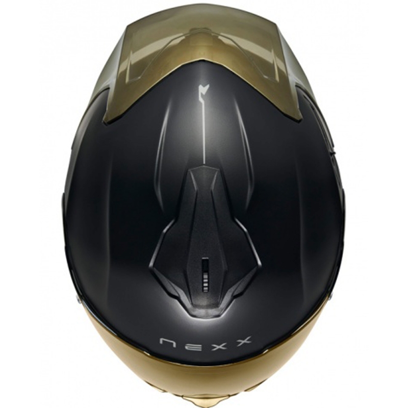 NEXX Y.100R Subsonic celoobrazna motoristična čelada mat črno-zlata