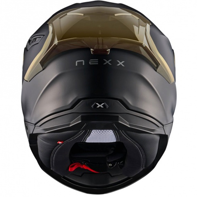 NEXX Y.100R Subsonic celoobrazna motoristična čelada mat črno-zlata