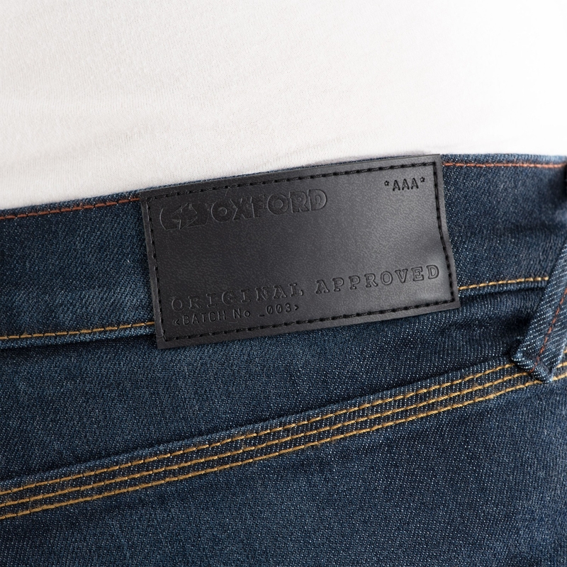 Oxford Original Approved AAA Slim Jeans Motociklistične kavbojke Washed Blue