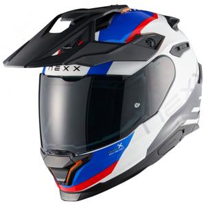 Enduro motoristična čelada NEXX Y.TRAVL Quest bela-modra-rdeča