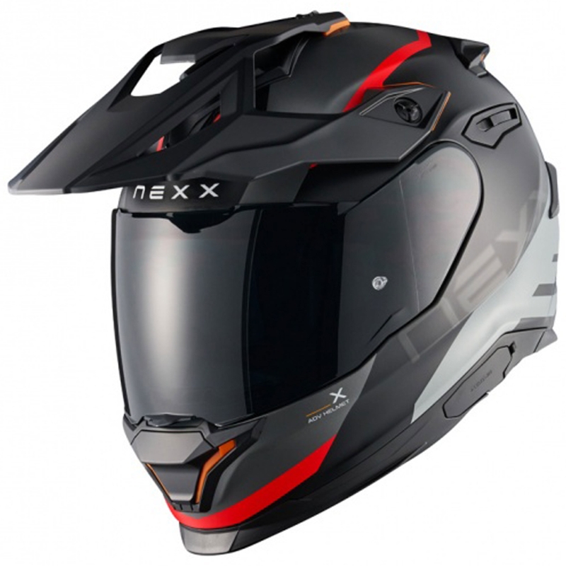 Enduro motoristična čelada NEXX Y.TRAVL Quest mat črno-rdeča