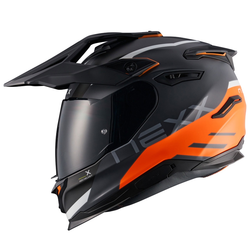 Enduro motoristična čelada NEXX Y.TRAVL Quest mat oranžna