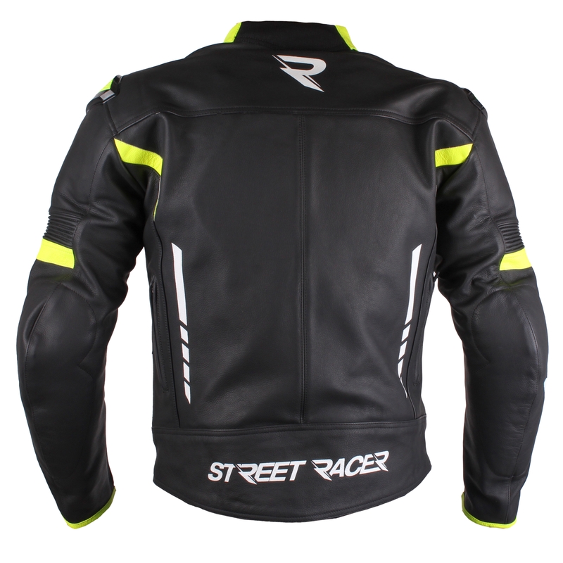 Street Racer Tour Black-White-Fluo Yellow Motorcycle Jacket razprodaja