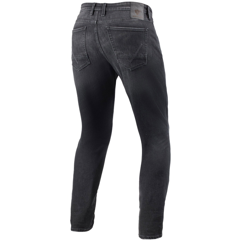 Revit Kai Skinny Short Mid Gray Stone Motorcycle Jeans