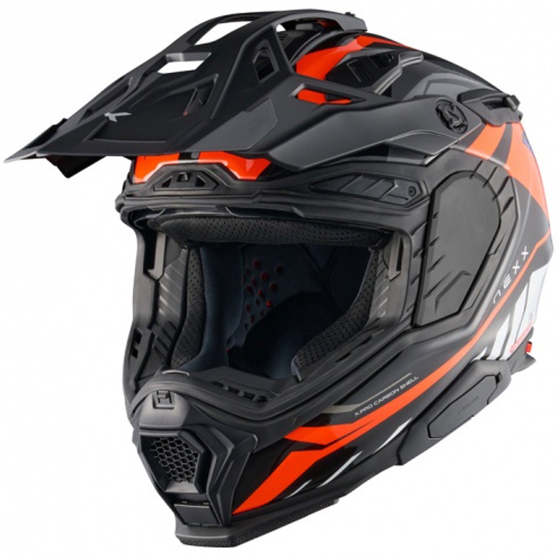 Enduro motoristična čelada Nexx X.WED3 Gobi oranžno-bela razprodaja