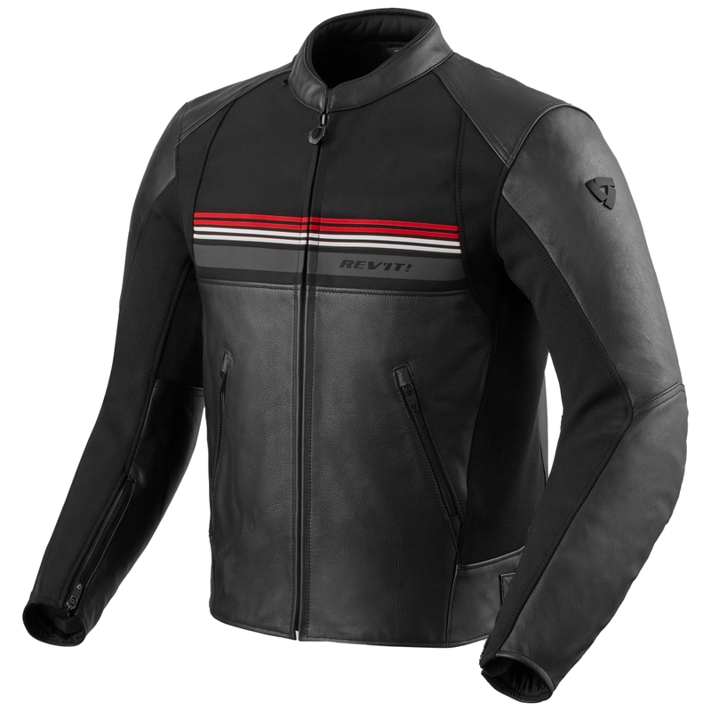 Motoristična jakna Revit Mile 2 črno-rdeča