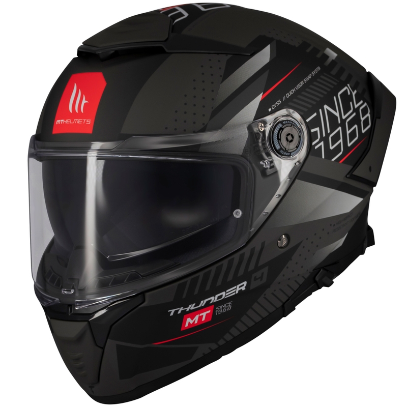 Motoristična čelada MT Thunder 4 SV Luminence, mat črna