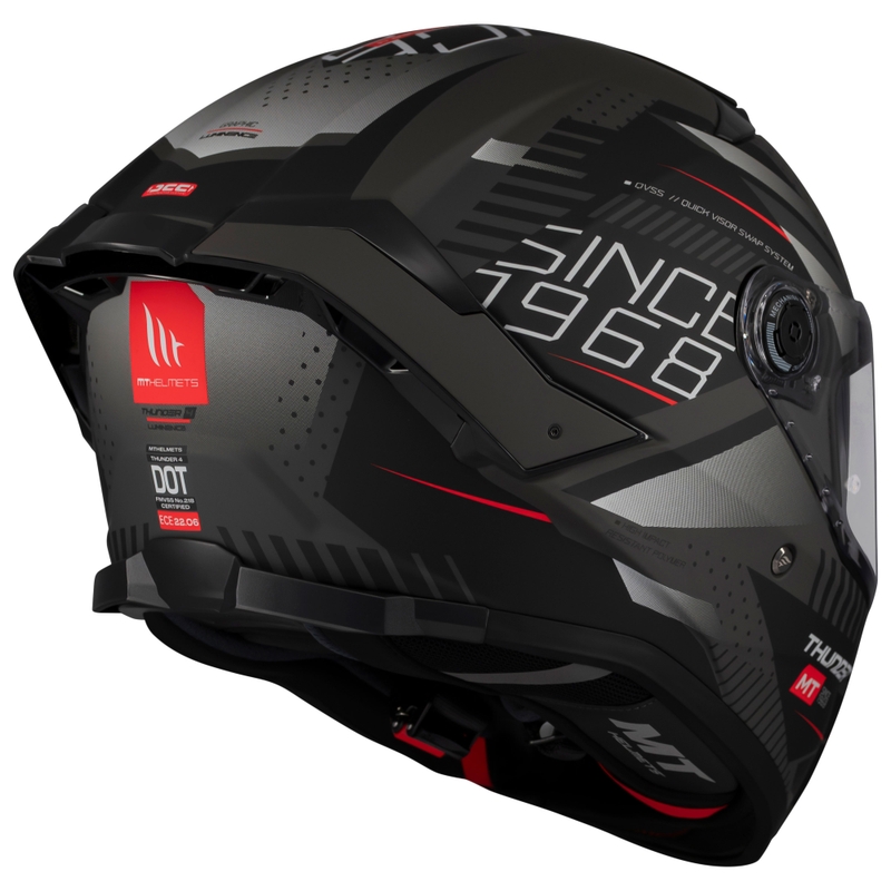 Motoristična čelada MT Thunder 4 SV Luminence, mat črna