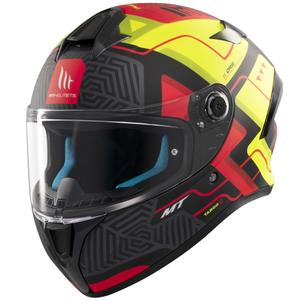 Integralna motoristična čelada MT Targo S Brik mat črno-rumena
