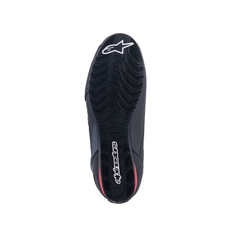 Motoristični škornji Alpinestars Faster-3 Rideknit črno-rdeči-fluo rumeno-sivi