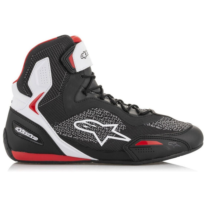 Motoristični škornji Alpinestars Faster 3 Rideknit črno-belo-rdeči
