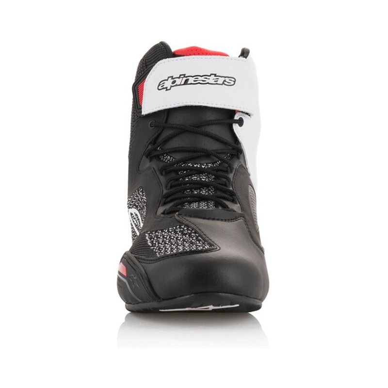 Motoristični škornji Alpinestars Faster 3 Rideknit črno-belo-rdeči