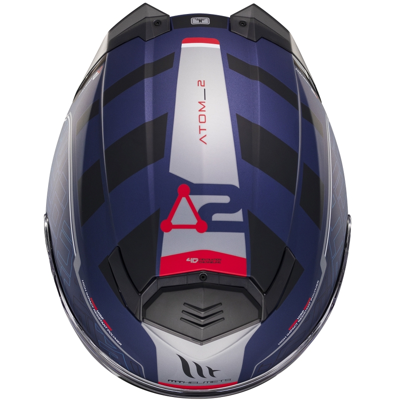 Motoristična čelada na preklop MT Atom 2 SV Destiny mat modro-črna