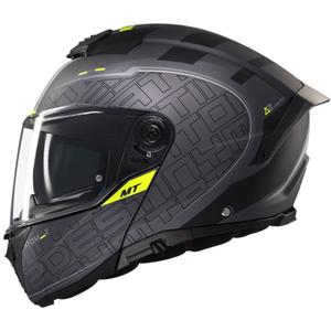 Motoristična čelada na preklop MT Atom 2 SV Destiny mat črno-siva