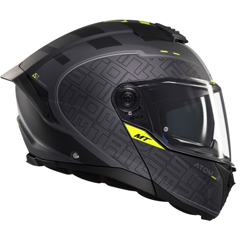 Motoristična čelada na preklop MT Atom 2 SV Destiny mat črno-siva