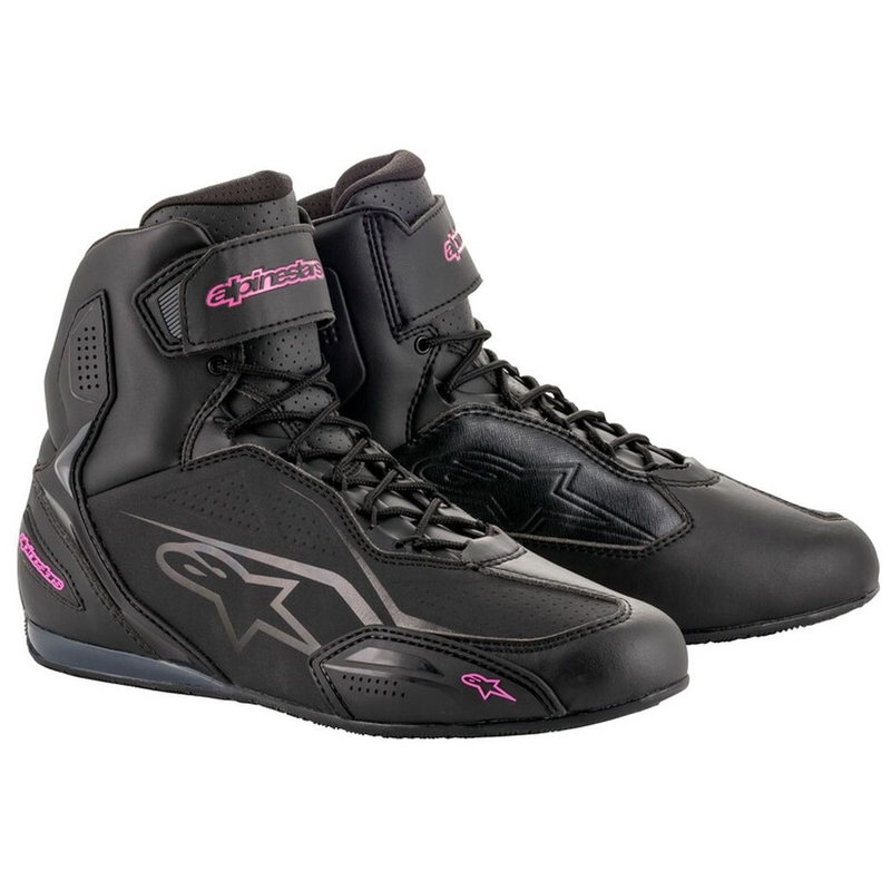Alpinestars črno-vijolični ženski motoristični škornji Stella Faster 3