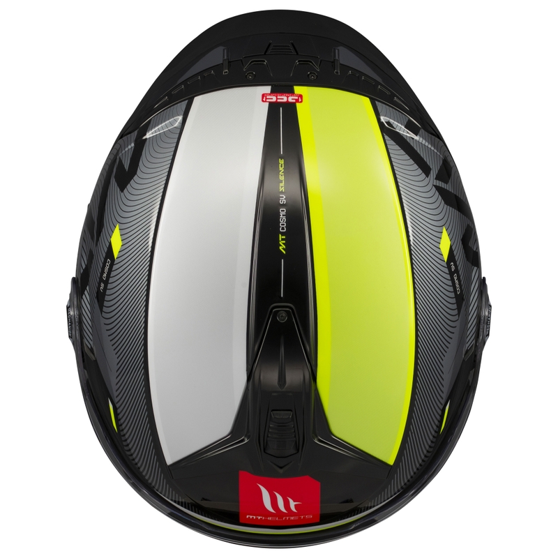 Odprta motoristična čelada MT Cosmo SV Silence črno-fluo rumena