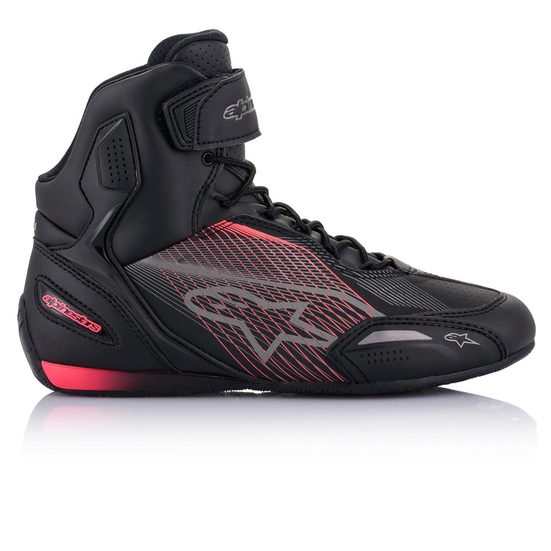 Ženski motoristični škornji Alpinestars Stella Faster 3 črno-srebrno-roza