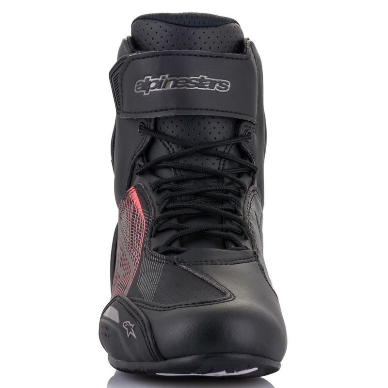 Ženski motoristični škornji Alpinestars Stella Faster 3 črno-srebrno-roza
