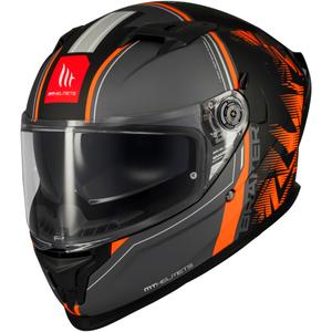 Integralna motoristična čelada MT Braker SV Charm mat črno-oranžna
