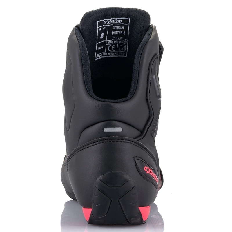 Ženski motoristični škornji Alpinestars Stella Faster 3 črno-srebrno-roza