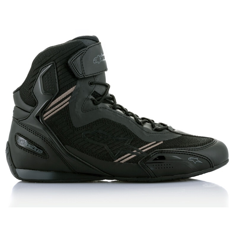 Črno-črni motoristični škornji Alpinestars Faster 3 Rideknit
