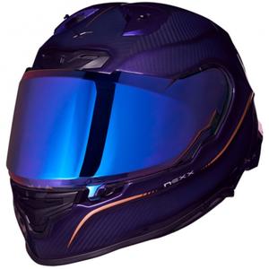 Celoobrazna motoristična čelada Nexx X.R3R Hagibis Carbon vijolična