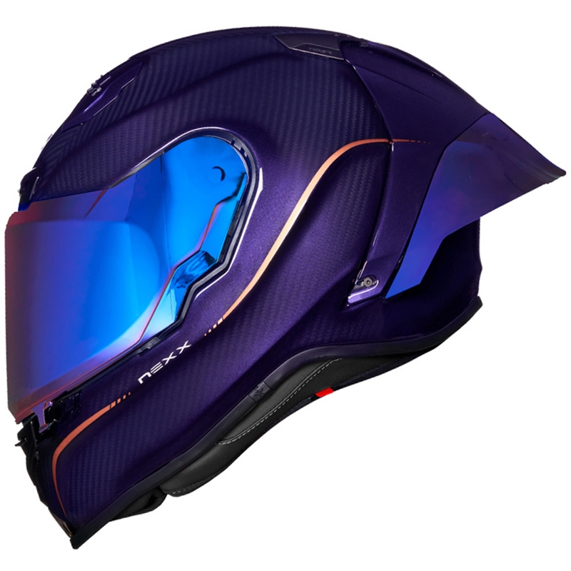 Celoobrazna motoristična čelada Nexx X.R3R Hagibis Carbon vijolična