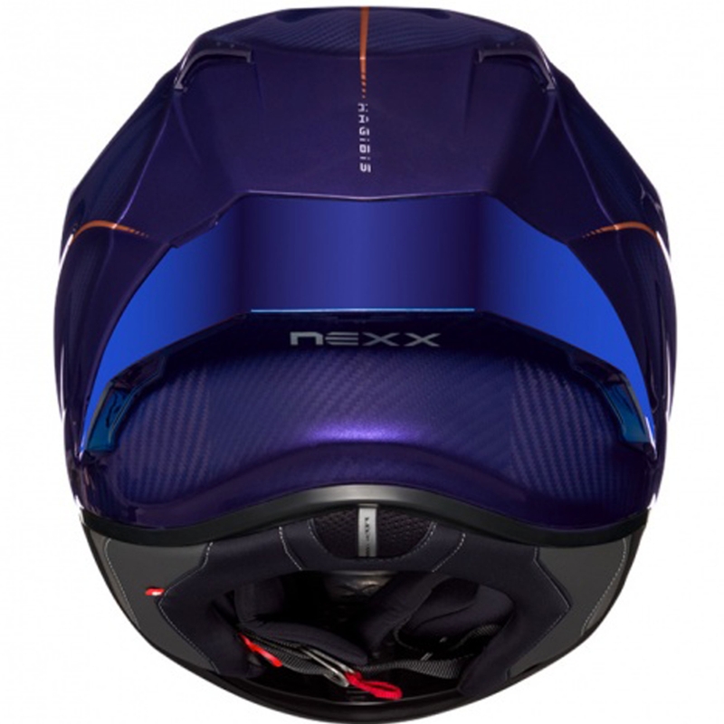 Celoobrazna motoristična čelada Nexx X.R3R Hagibis Carbon vijolična