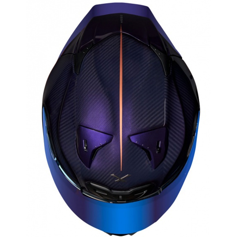 Celoobrazna motoristična čelada Nexx X.R3R Hagibis Carbon vijolična