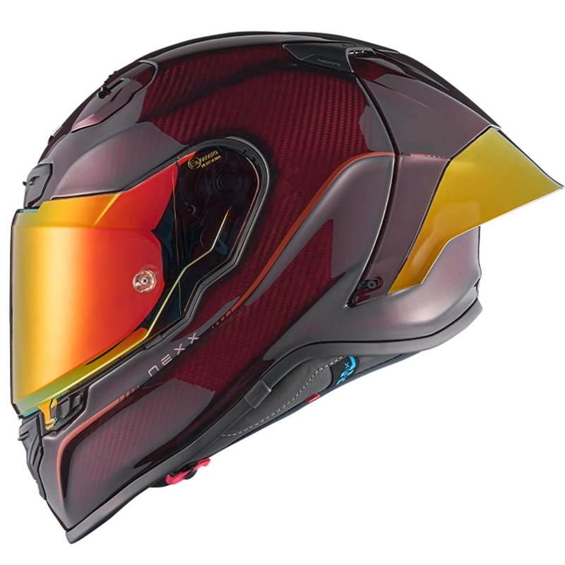 Celoobrazna motoristična čelada Nexx X.R3R Hagibis Carbon rdeča