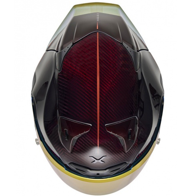 Celoobrazna motoristična čelada Nexx X.R3R Hagibis Carbon rdeča
