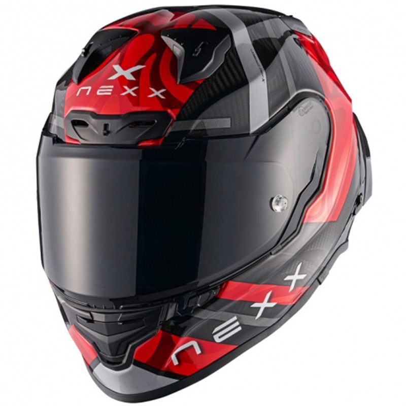 Nexx X.R3R Swirl celoobrazna motoristična čelada rdeča