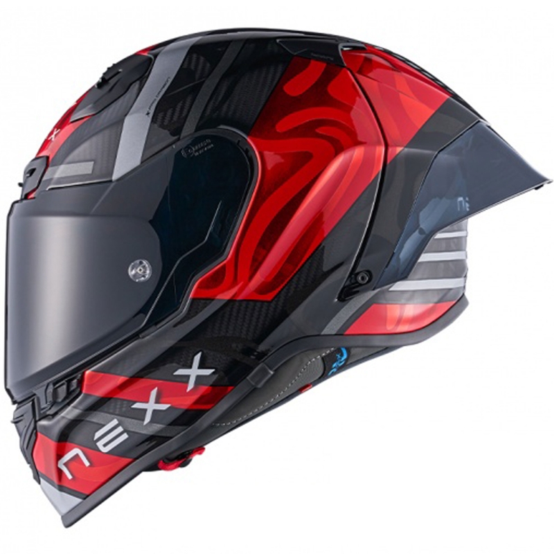 Nexx X.R3R Swirl celoobrazna motoristična čelada rdeča