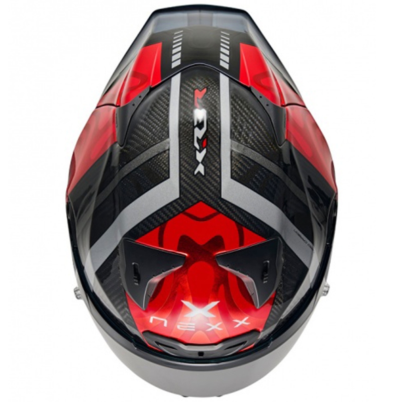 Nexx X.R3R Swirl celoobrazna motoristična čelada rdeča