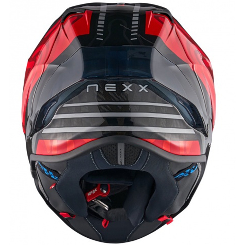 Nexx X.R3R Swirl celoobrazna motoristična čelada rdeča