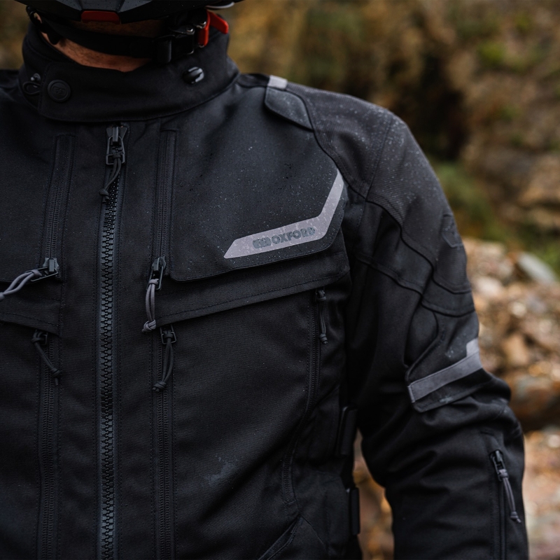Črna motoristična jakna Oxford Advanced Rockland Dry2Dry