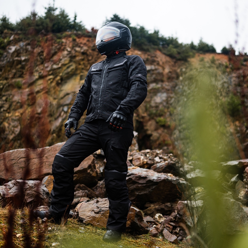 Črna motoristična jakna Oxford Advanced Rockland Dry2Dry