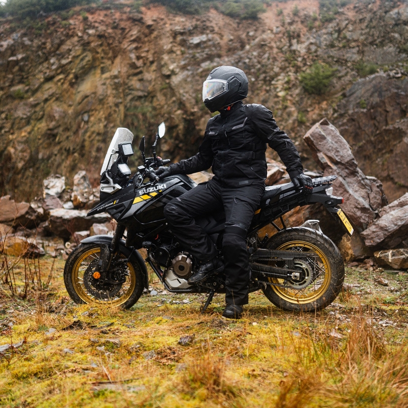 Črna motoristična jakna Oxford Advanced Rockland Dry2Dry