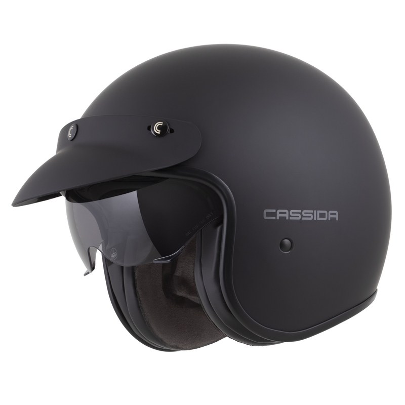 Cassida Oxygen 2.0 Solid odprta motoristična čelada mat črno-temno siva