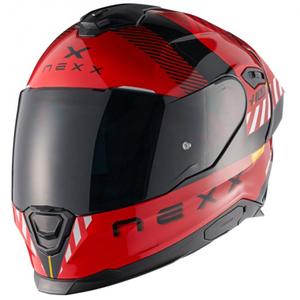 NEXX Y.100R Fade celoobrazna motoristična čelada rdeče-črna