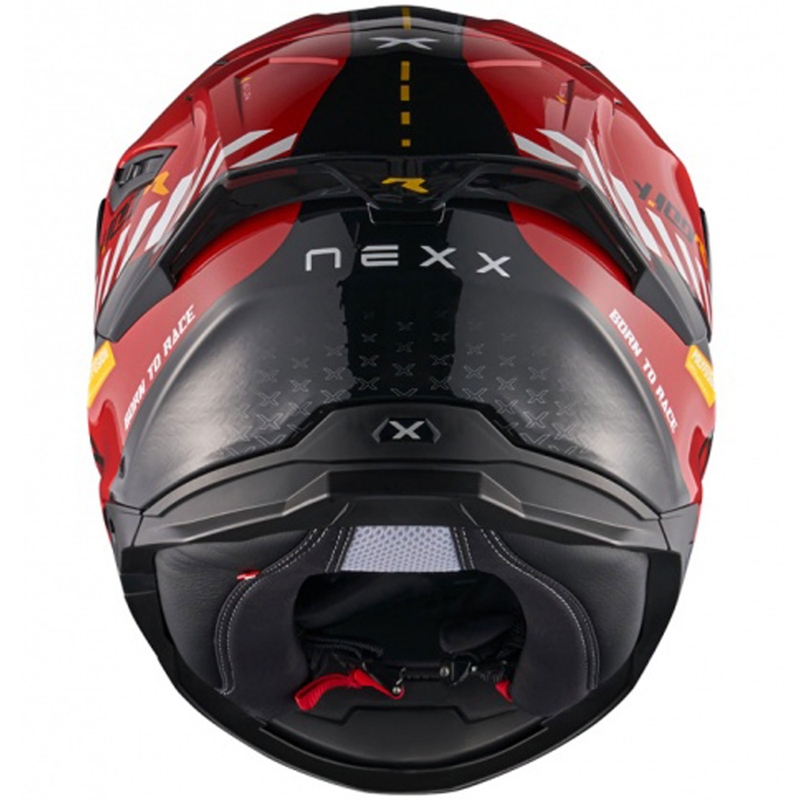 NEXX Y.100R Fade celoobrazna motoristična čelada rdeče-črna