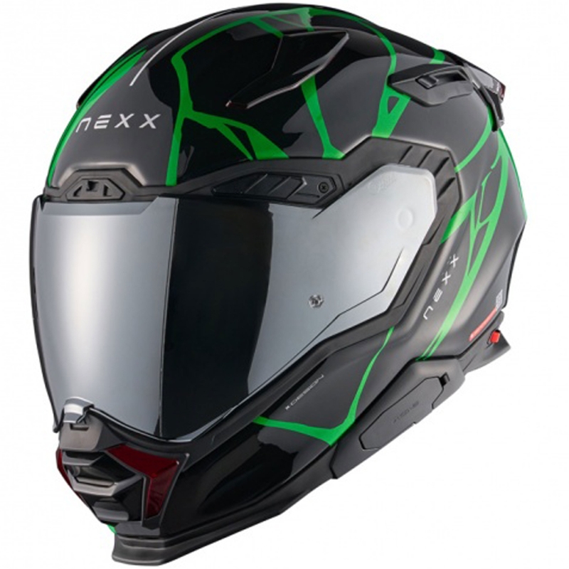 Nexx X.WST3 B-Side full-face motoristična čelada črno-zelena