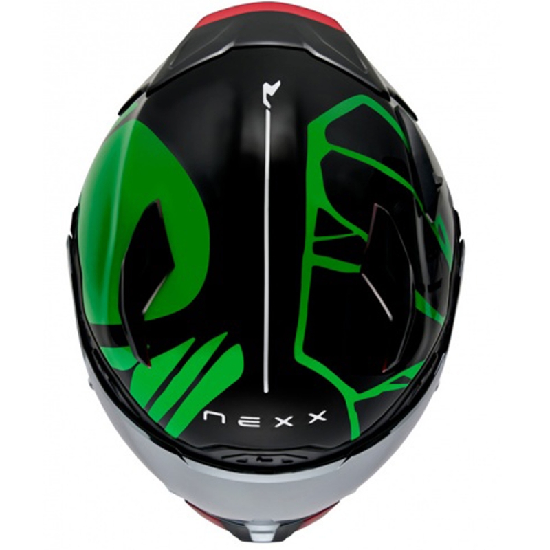 Nexx X.WST3 B-Side full-face motoristična čelada črno-zelena