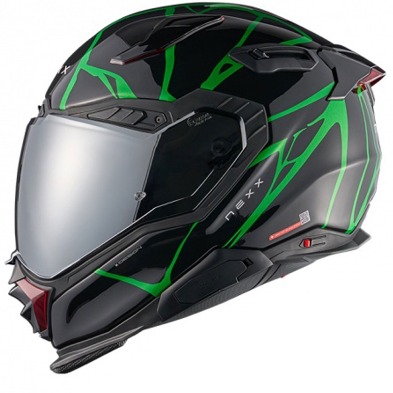 Nexx X.WST3 B-Side full-face motoristična čelada črno-zelena